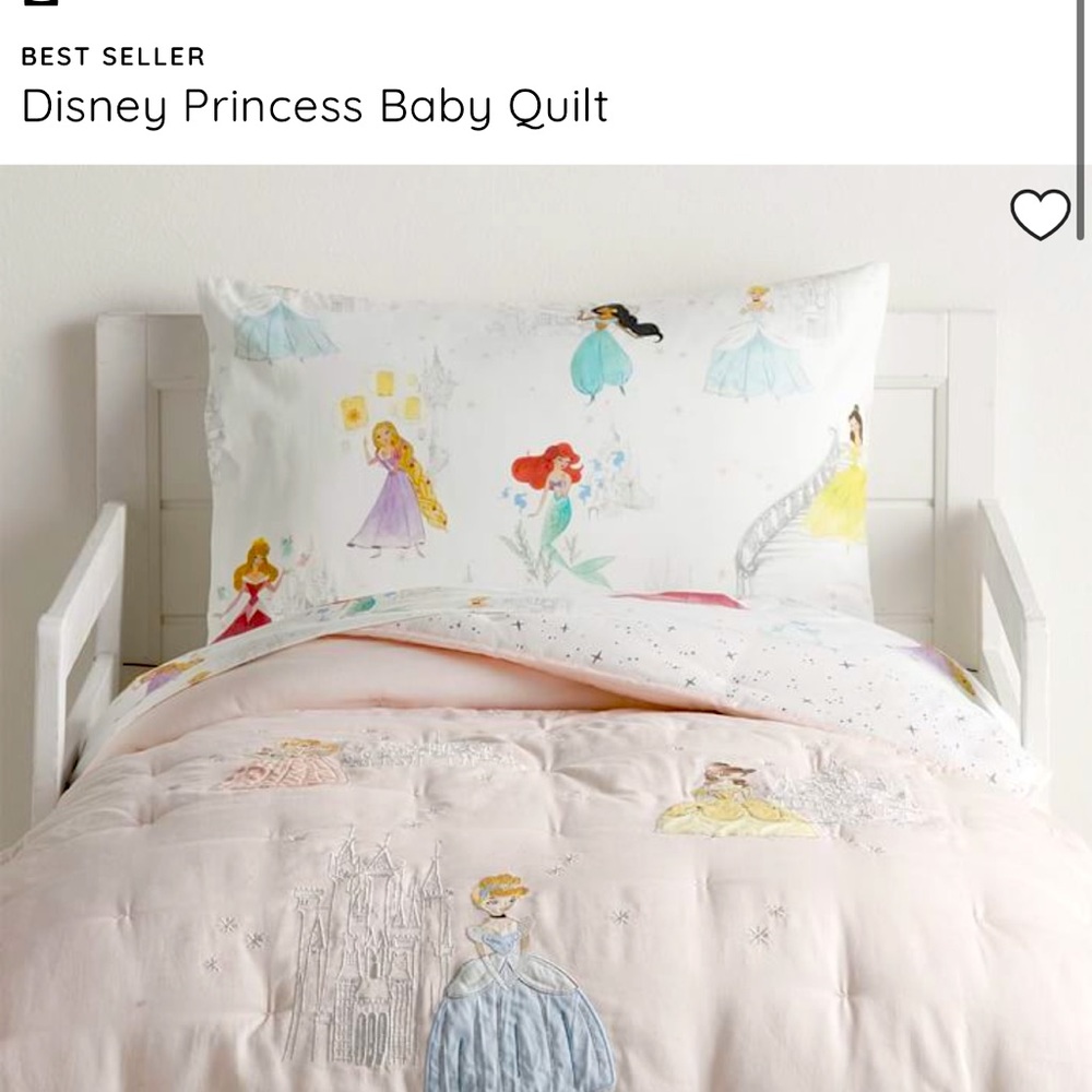 Pottery Barn Kids Disney Princess Castles Toddler Sheet Set
